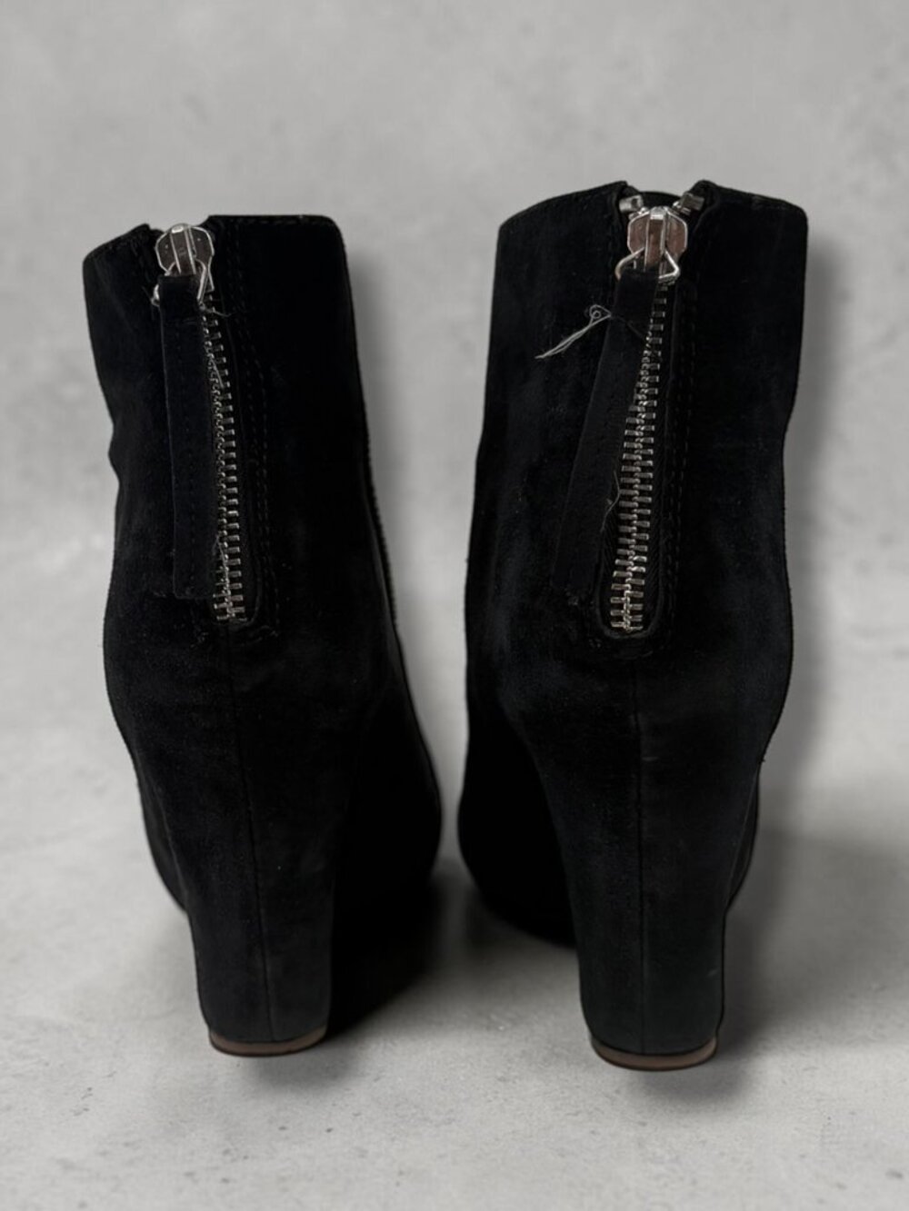 Dolce Vita Black Suede Wedge Booties - Picture 2 of 4